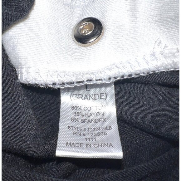 Fashion Nova Black Long Sleeve Dress  White Side Stripes & Metal Snaps Large - Picture 5 of 6